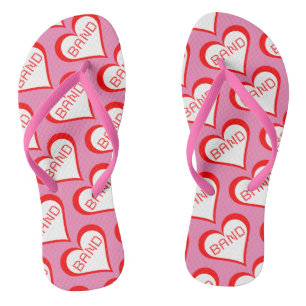 Chanclas Corazones de banda