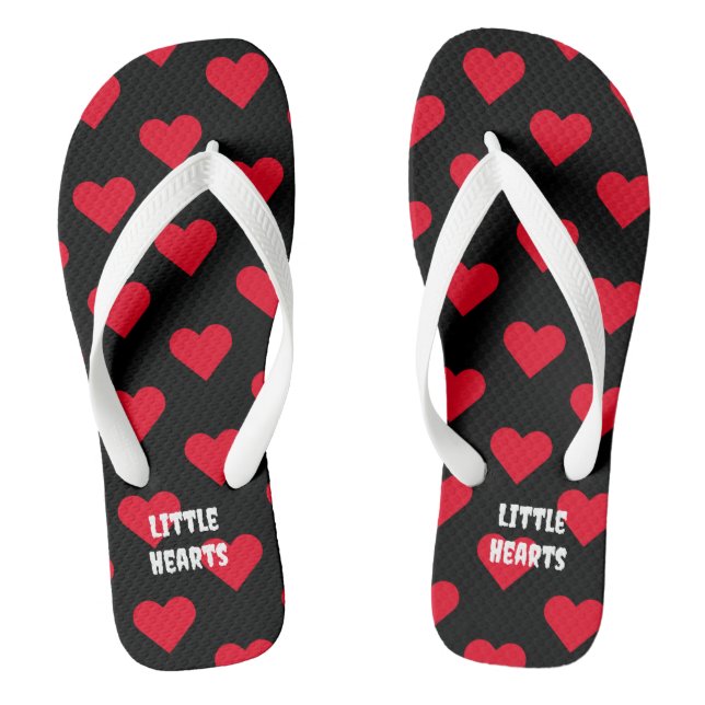 Chanclas Corazones Pequeños Impresos Talla Mujeres 10 - Hom (Plantilla)