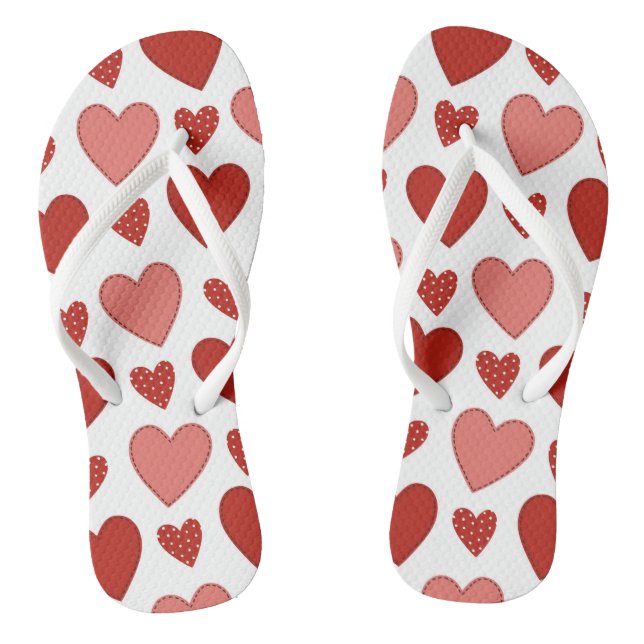Chanclas Corazones rojos (Plantilla)