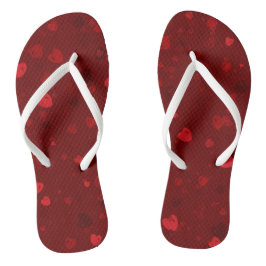 Chanclas corazones rojos fletan