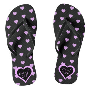 Chanclas Corazones rosados divertidos y divertidos personal