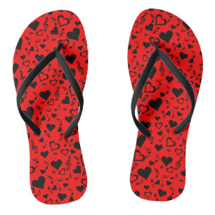 Chanclas Corazones y notas musicales