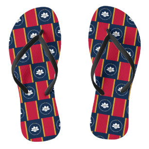 Chanclas Correas Ajustables para Adultos con la Bandera de