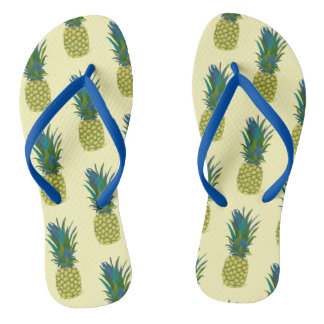 Chanclas Correas delgadas de piña tropicales Flip Flops de