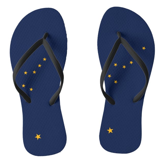 Chanclas Correas delgadas para adultos con bandera de Alask (Plantilla)