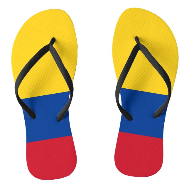 Chanclas Correas delgadas para adultos con bandera de Colom (Plantilla)