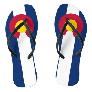 Chanclas Correas delgadas para adultos con bandera de Color