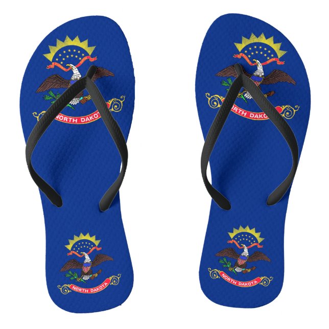 Chanclas Correas delgadas para adultos con bandera de Dakot (Plantilla)