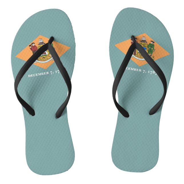 Chanclas Correas delgadas para adultos con bandera de Delaw (Plantilla)