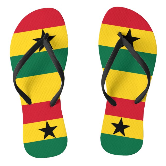 Chanclas Correas delgadas para adultos con bandera de Ghana (Plantilla)