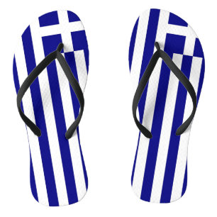 Chanclas Correas delgadas para adultos con bandera de Greci
