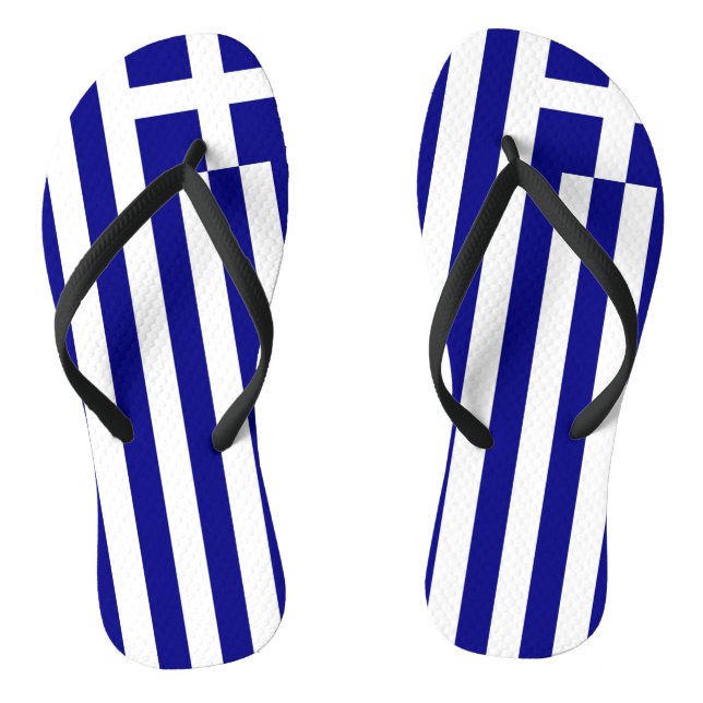 Chanclas Correas delgadas para adultos con bandera de Greci (Plantilla)