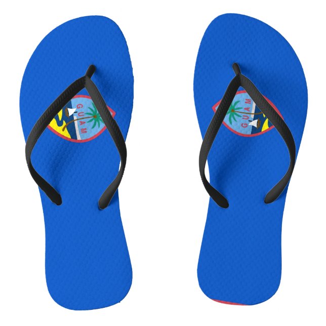Chanclas Correas delgadas para adultos con bandera de Guam, (Plantilla)