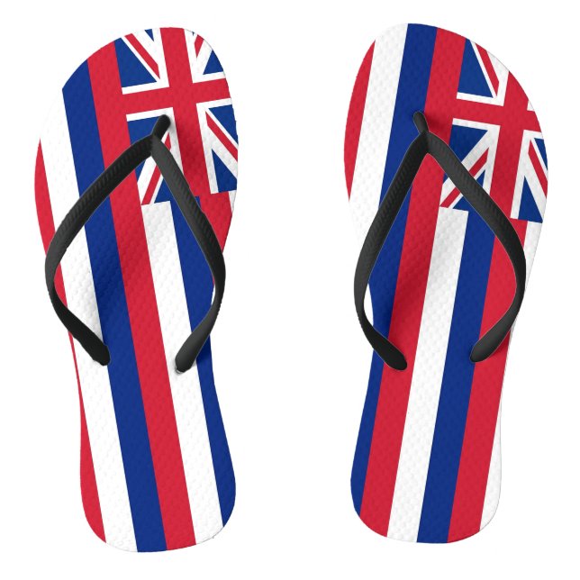 Chanclas Correas delgadas para adultos con bandera de Hawai (Plantilla)