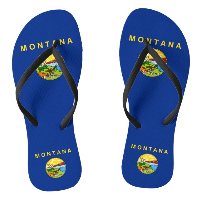 Chanclas Correas delgadas para adultos con bandera de Monta (Plantilla)