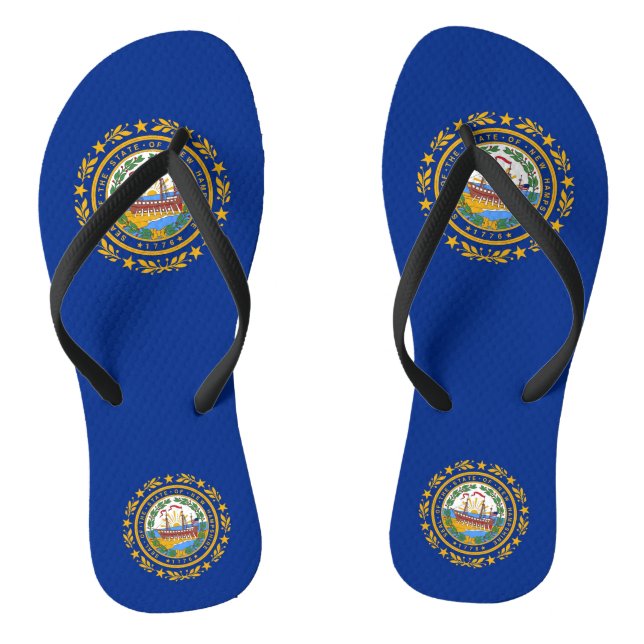 Chanclas Correas delgadas para adultos con bandera de New H (Plantilla)