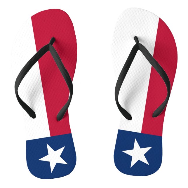 Chanclas Correas delgadas para adultos con bandera de Texas (Plantilla)