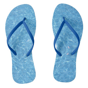 Chanclas Correas delgadas personalizables agua azul adulto