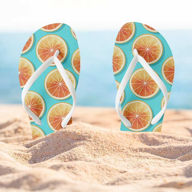 Chanclas Cortes de naranja en azul (Subido por el creador)