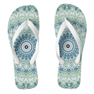 Chanclas Costa gris azul verde Mandala Kaleidoscope