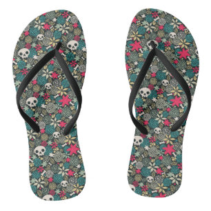 Chanclas Cráneo de flores