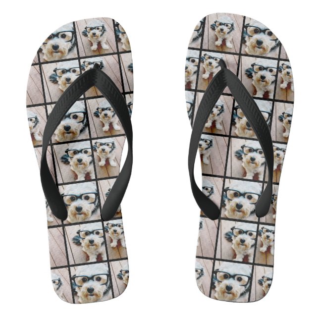 Chanclas Crear un Collage de fotos Personalizado con 4 foto (Plantilla)
