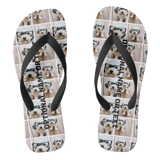 Chanclas Crear un Collage de fotos Personalizado con 4 foto (Plantilla)