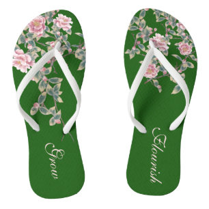 Chanclas Crecimiento floreciente de la floración rosa % ver