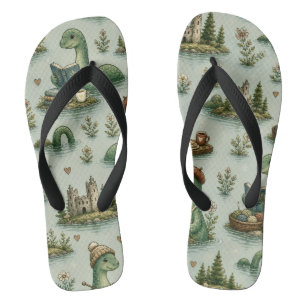 Chanclas Criptídeos Acogedores Nessie Monstruo del Lago Nes