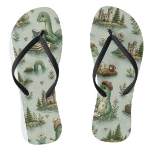 Chanclas Criptídeos Acogedores Nessie Monstruo del Lago Nes