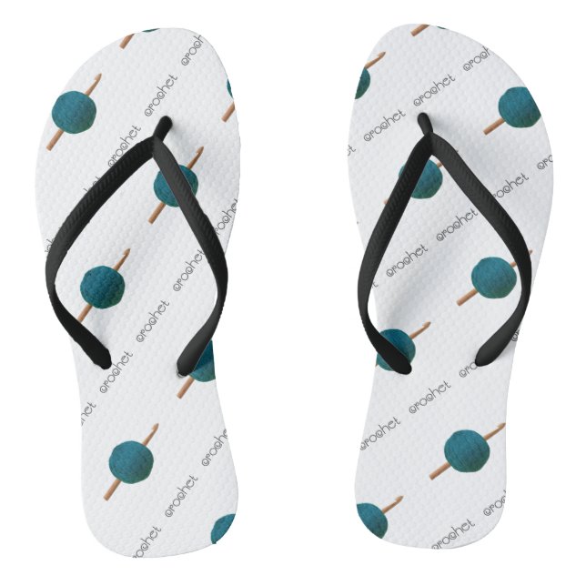 Chanclas Crochet Hook y Yarn Crafts (Plantilla)