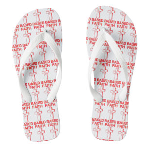 Chanclas Cruz Basada En La Fe Y El Corazón Blanco A Todo El