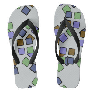 Chanclas Cuadrados diagonales azules en cualquier color