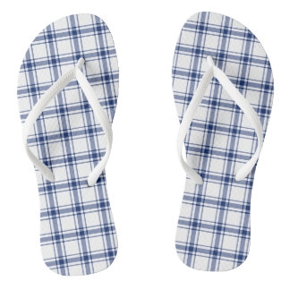 Chanclas Cuadro náutico azul y blanco