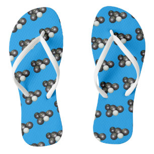 Chanclas Cuatro Bolas De Césped Negro Y Kitty, En Azul,