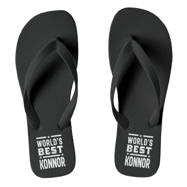 Chanclas Cumpleaños con nombre personalizado Konnor (Plantilla)