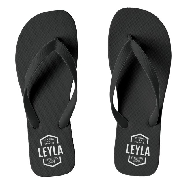 Chanclas Cumpleaños con nombre personalizado Leyla (Plantilla)