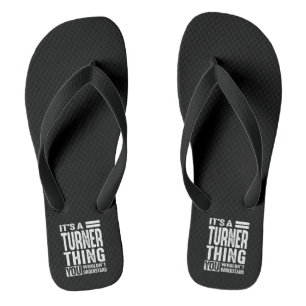 Chanclas Cumpleaños del nombre personalizado de Turner
