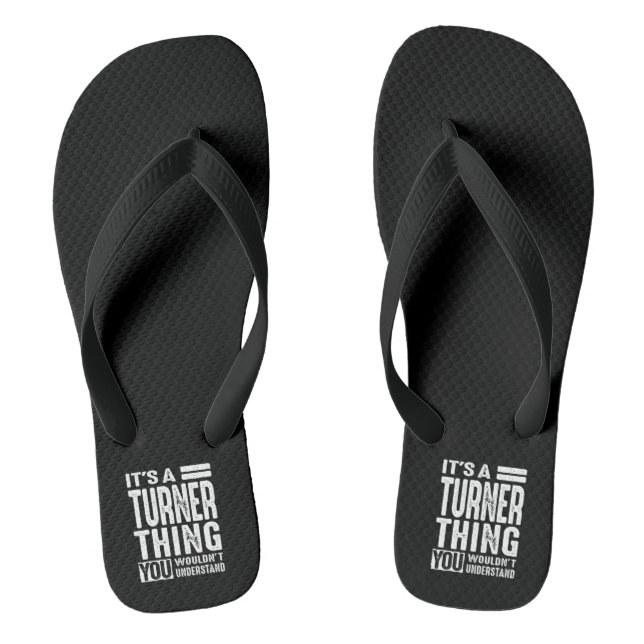 Chanclas Cumpleaños del nombre personalizado de Turner (Plantilla)