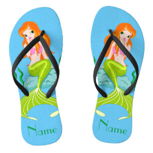Chanclas Cura de la sirena de cabeza roja Thunder_Cove