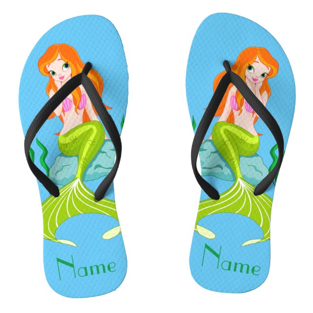 Chanclas Cura de la sirena de cabeza roja Thunder_Cove (Plantilla)