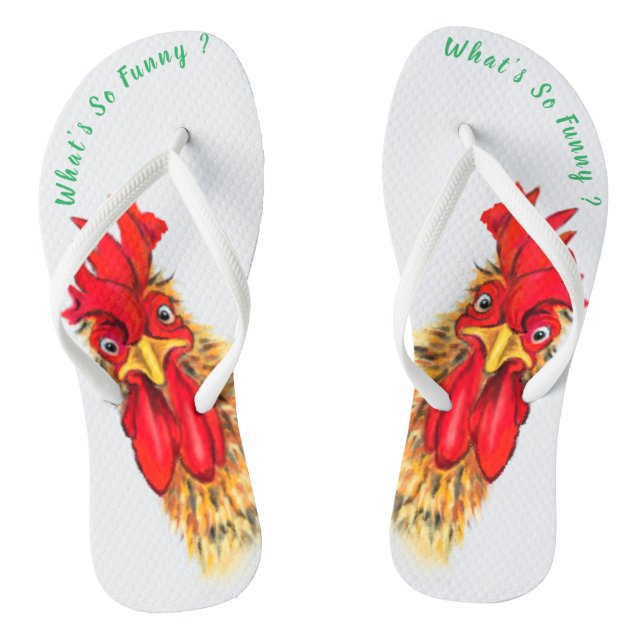 Chanclas Curioso gallo curioso sorprendido - Qué es tan gra (Plantilla)