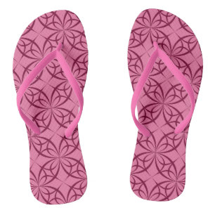 Chanclas Curva de Burdeos Rosa Patrón Playero