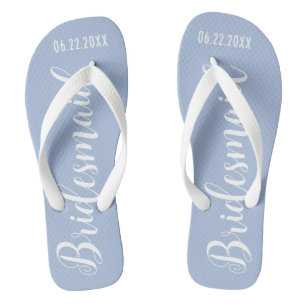 Chanclas Cute Bridesmaid Dusty Blue