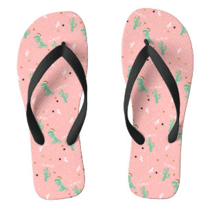 Chanclas Cute Dino y Cactus On Point