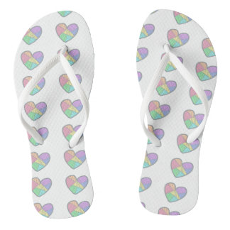 Chanclas cute heart flip flops