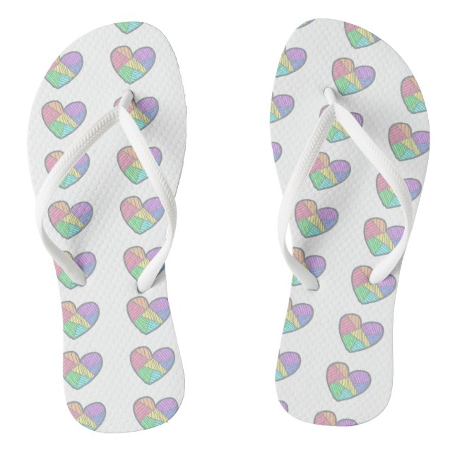 Chanclas cute heart flip flops (Plantilla)