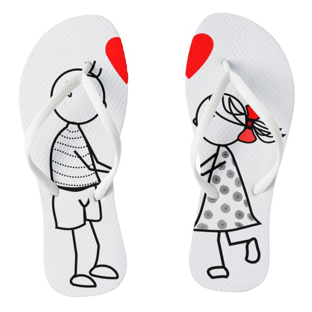 Chanclas Cute Pareja Flip Flops (Plantilla)