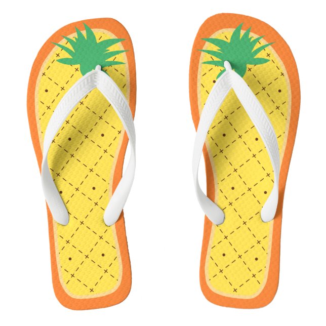 Chanclas Cute Piña Graciosa Estilo Fruta Tropical Verano (Plantilla)