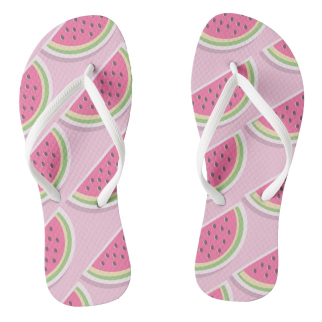 Chanclas Cute Pink Watermelon Pattern (Plantilla)